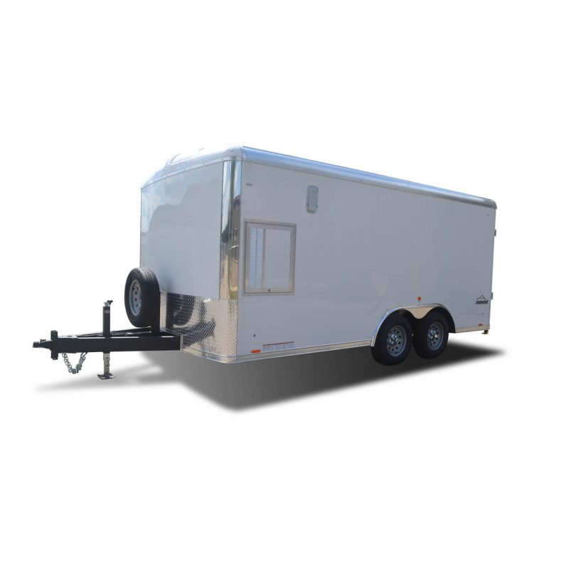 Look Trailers | Blog Post | Featured Image | Ignite - Mobile Office - White - Options - Spare Tire - Work Trailer - LOOK Trailers